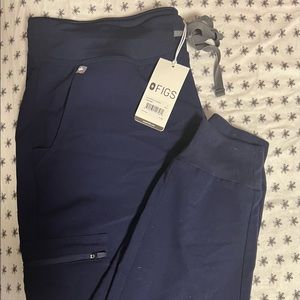Figs NWT Large Zamora Jogger Scrub Pants in Navy